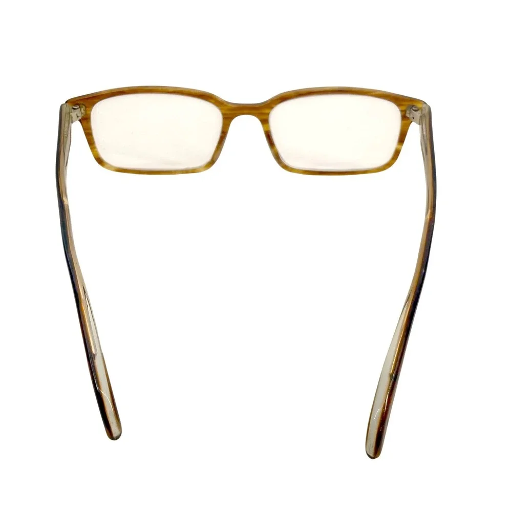 Covver Eyeglass Frames Unisex Medium Brown Tortoise Rectangular Core Wire Detail